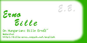 erno bille business card